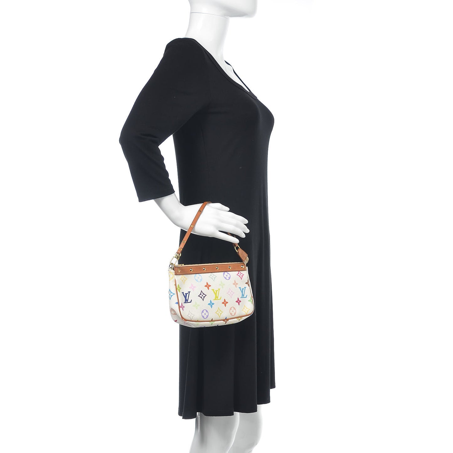 Monogram Multicolor Pochette Accessories White
