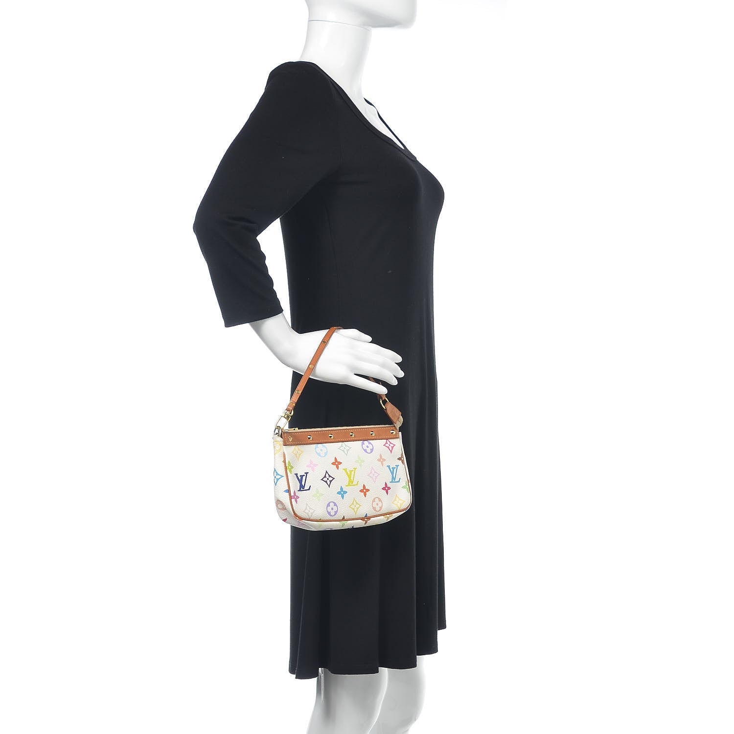 Louis Vuitton Monogram Multicolor Pochette Accessories White 2 of 13