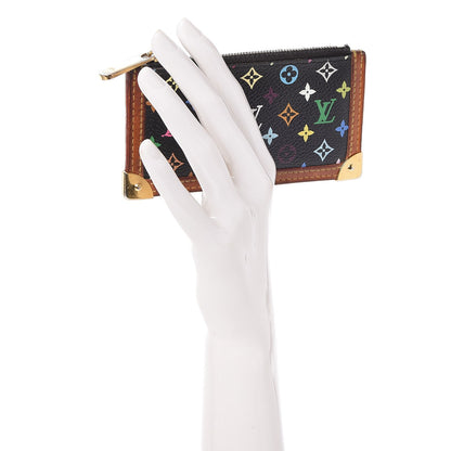 Louis Vuitton Monogram Multicolor Key Pouch Black 2 of 9