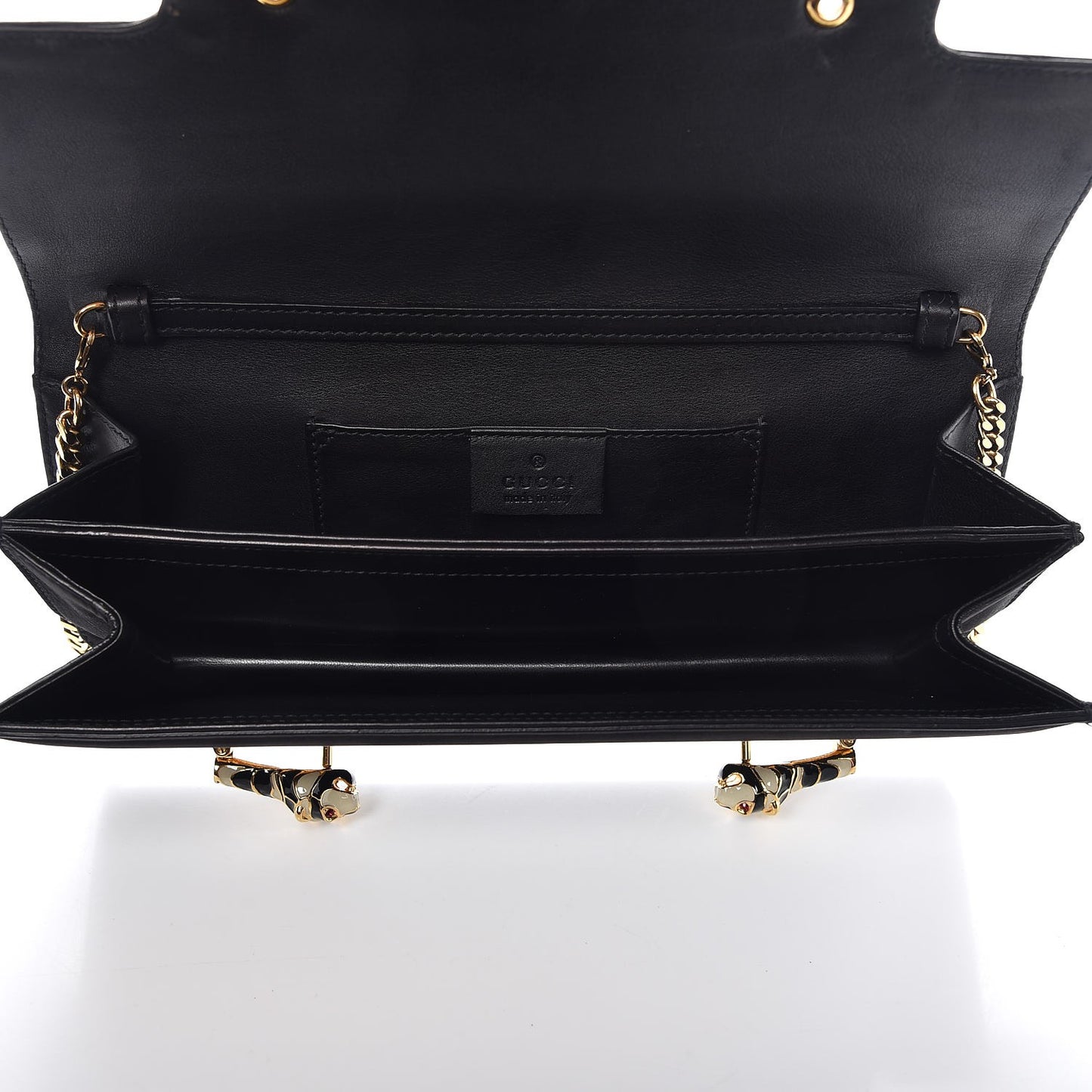 Suede Chain Clutch Black