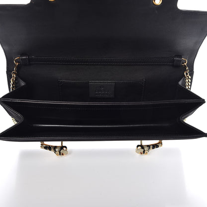 Gucci Suede Chain Clutch Black 5 of 9