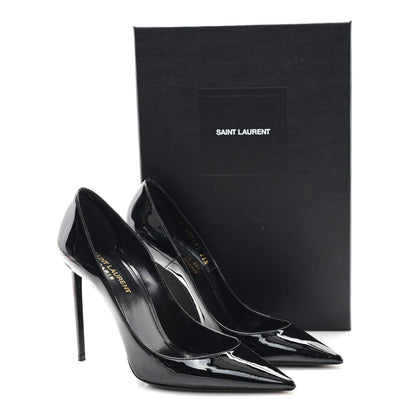 Saint Laurent Patent Calfskin Zoe 105 Pump 38.5 Black 10 of 10