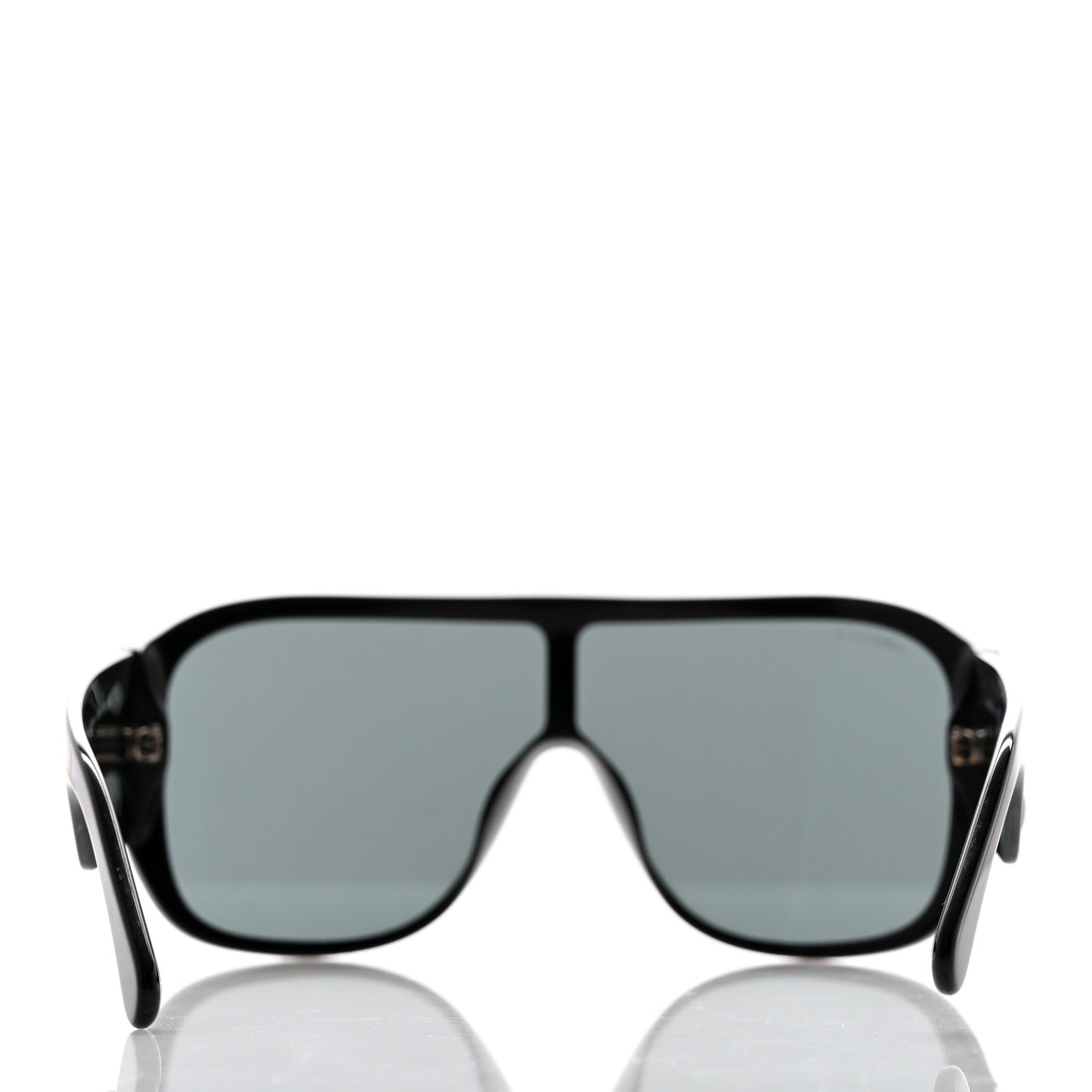 Acetate Crystal CC Shield Sunglasses 5466-B-A Black