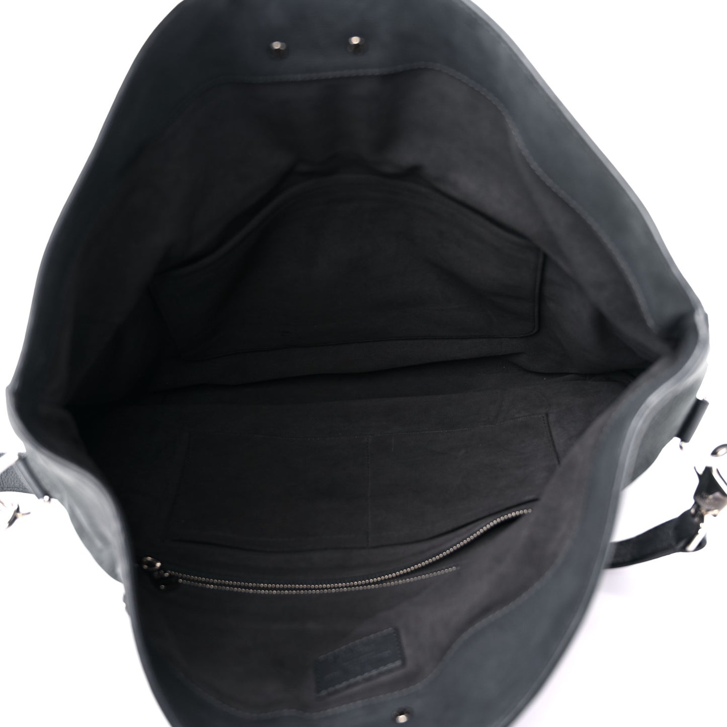 Nubuck Calfskin Folded Messenger Bag Grey