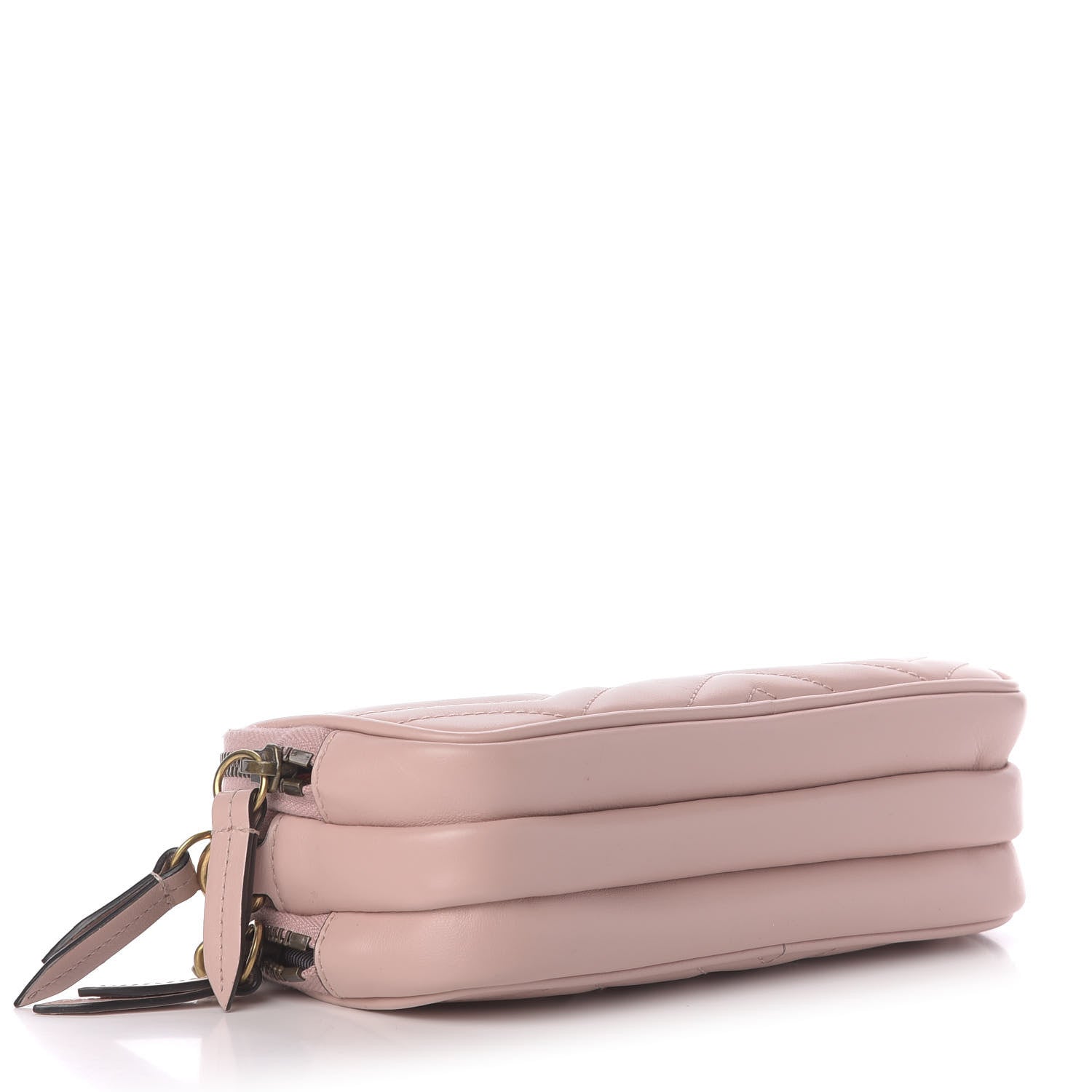 Gucci Calfskin Matelasse Mini GG Marmont Chain Crossbody Bag Perfect Pink 4 of 12