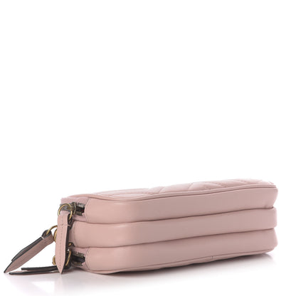 Gucci Calfskin Matelasse Mini GG Marmont Chain Crossbody Bag Perfect Pink 4 of 12