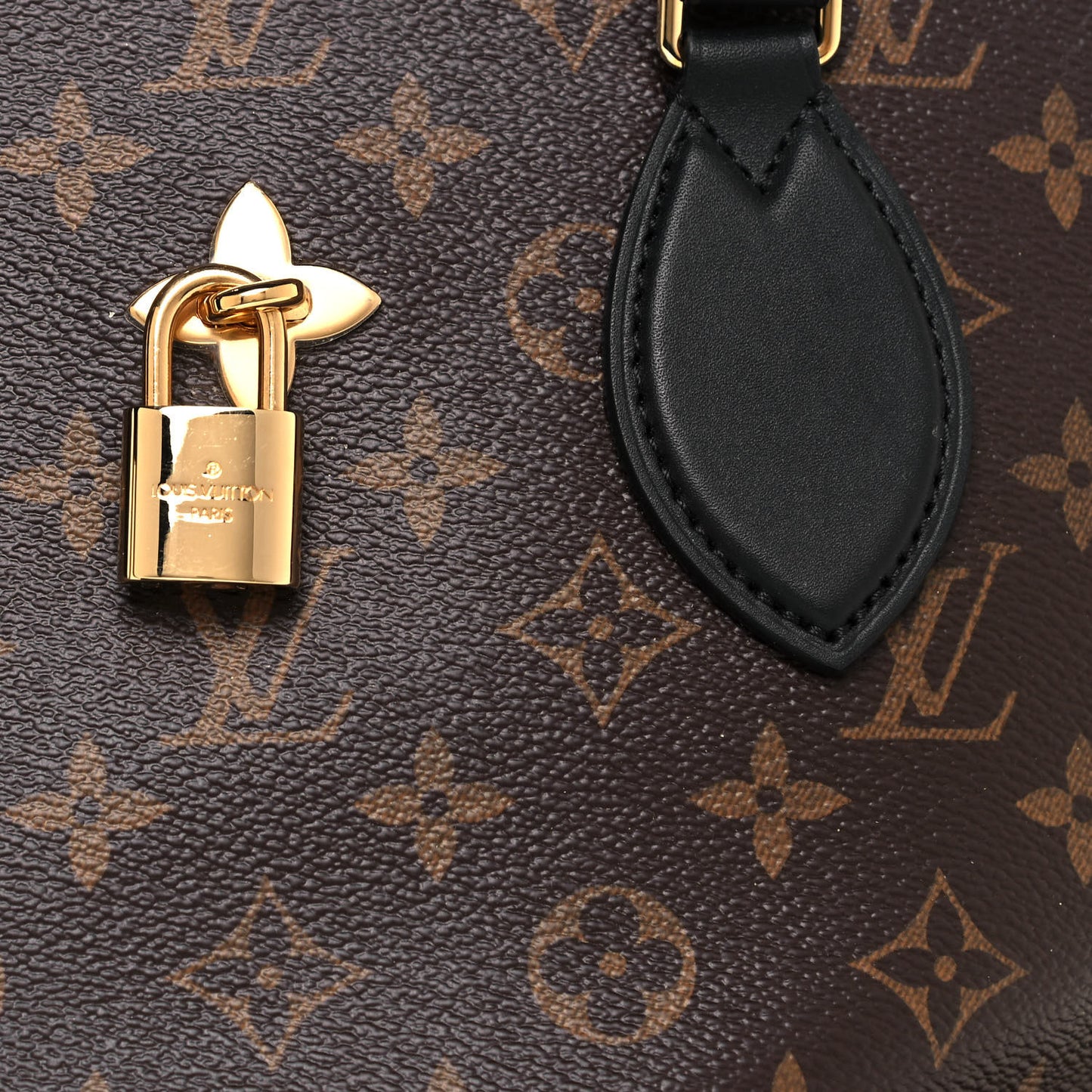 Monogram Flower Zipped Tote PM Black