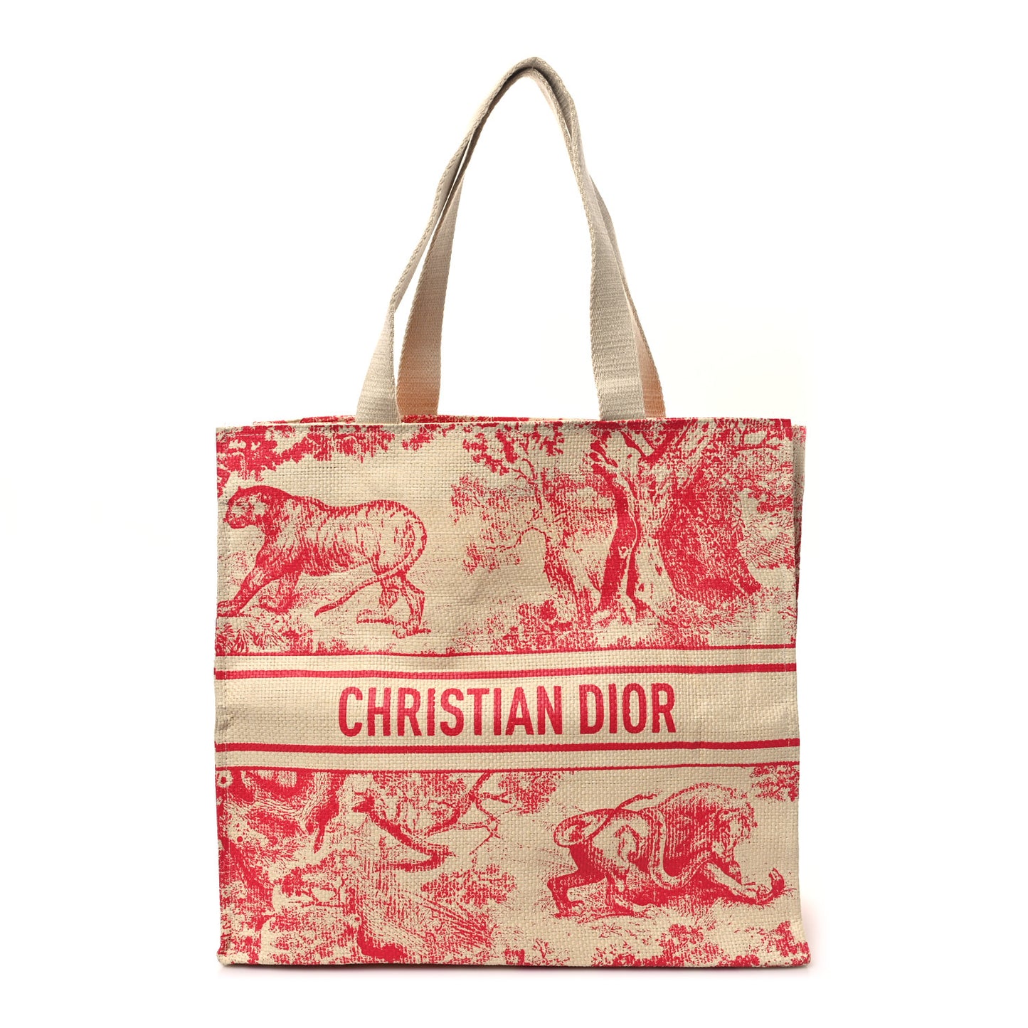 Straw Dioriviera Tote Pink