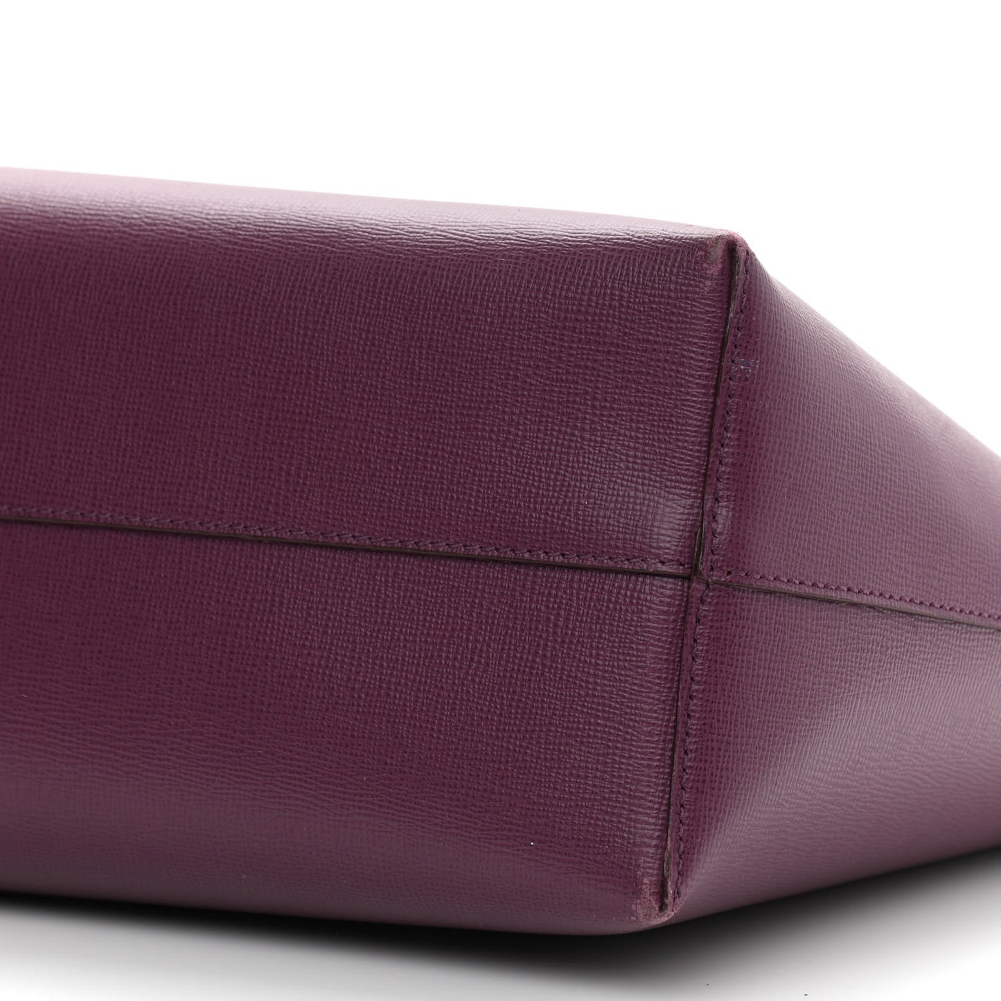 Grained Calfskin Small T Tote Bordeaux