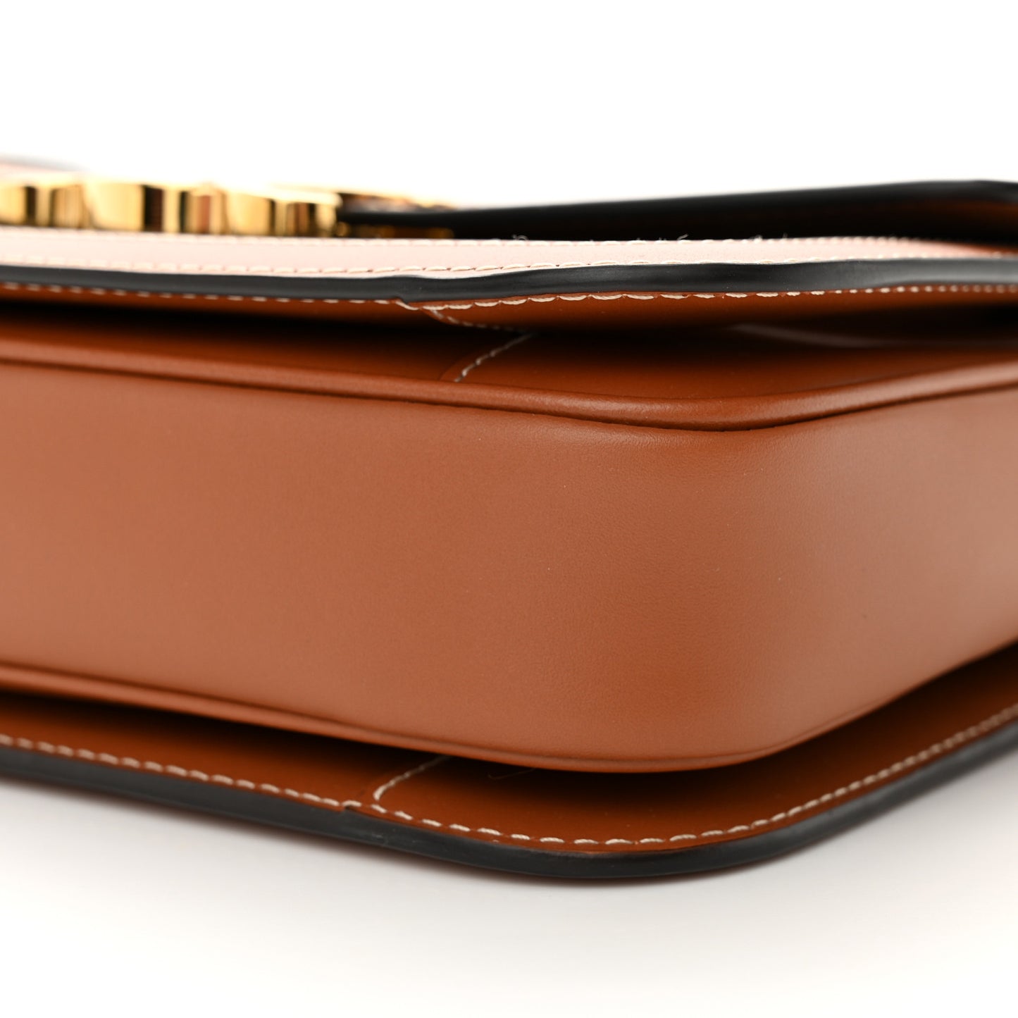 Triomphe Canvas Calfskin Medium Triomphe Bag Tan