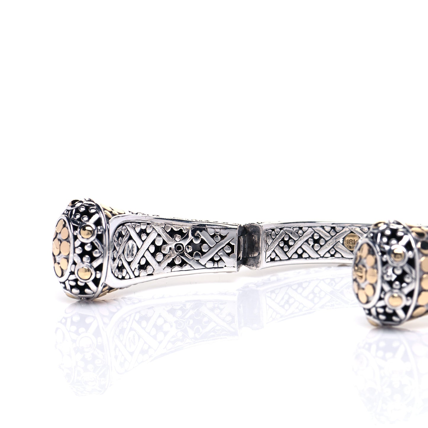Sterling Silver 18K Yellow Gold Jaisalmer Dot Cuff Bracelet
