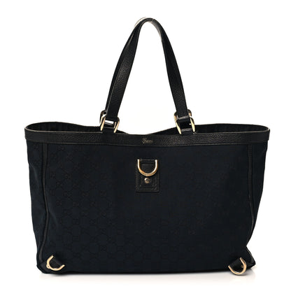 Gucci Nylon Monogram Large Abbey Tote Black 1 of 11