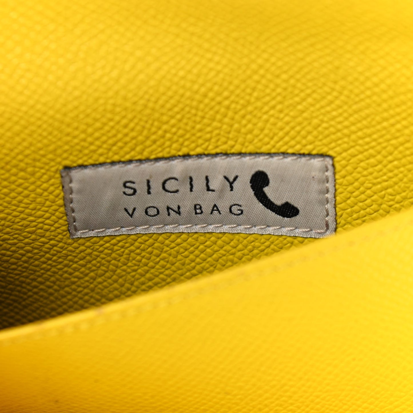 Dauphine Lemon Printed Mini Sicily Von Bag White Yellow