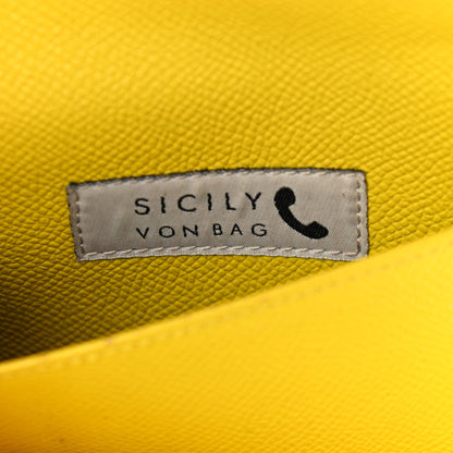 Dolce & Gabbana Dauphine Lemon Printed Mini Sicily Von Bag White Yellow 5 of 9