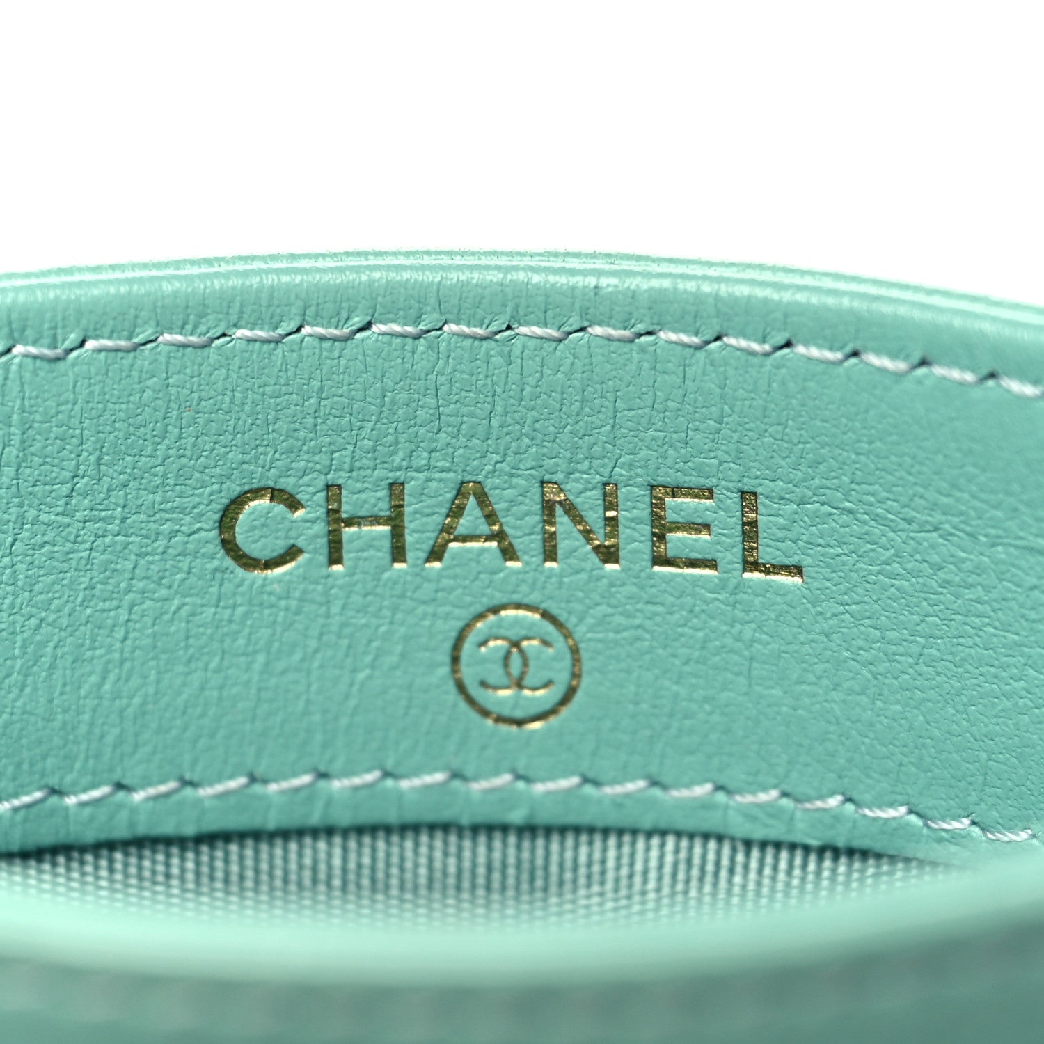 Chanel Lambskin Quilted Chanel 19 Card Holder Green 6 of 10