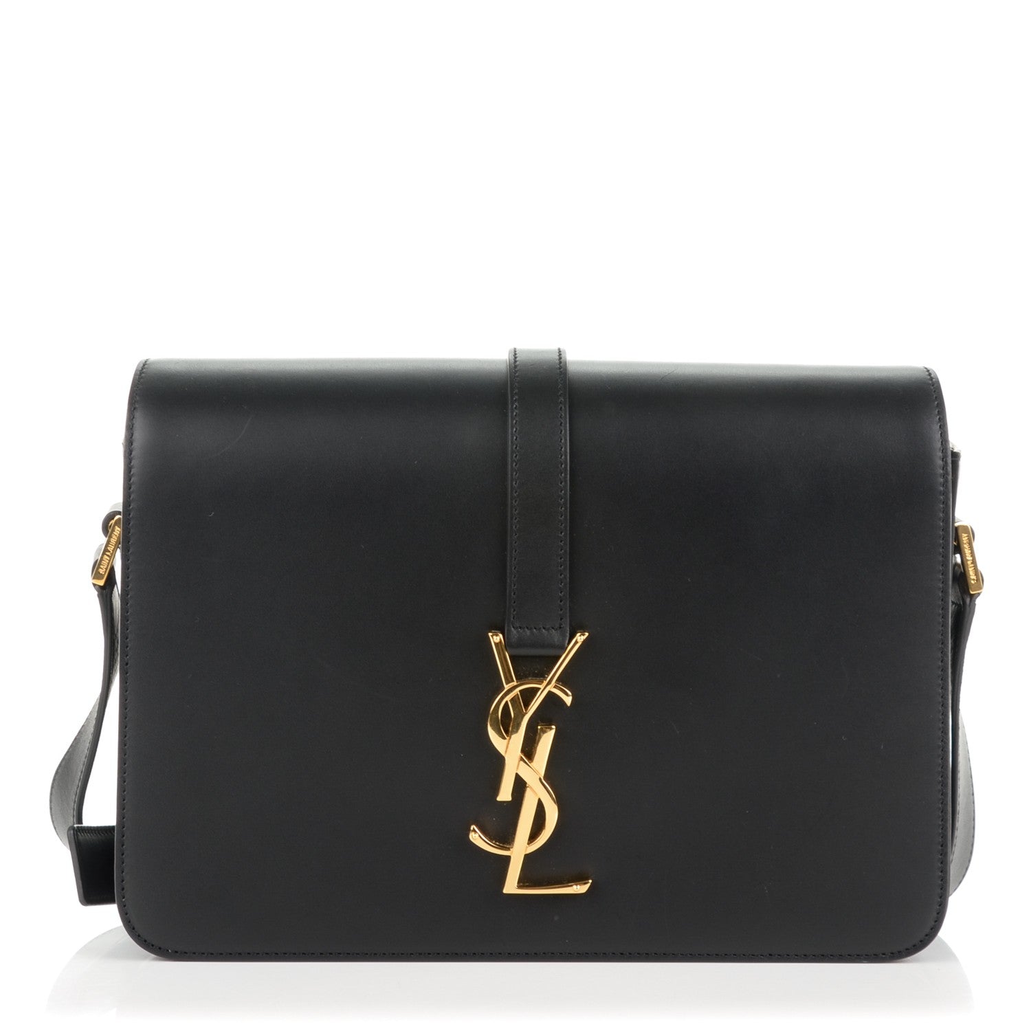 Saint Laurent Smooth Calfskin Medium Classic Monogram Universite Bag Black 1 of 7
