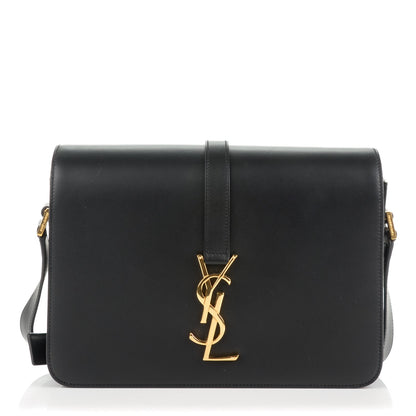 Saint Laurent Smooth Calfskin Medium Classic Monogram Universite Bag Black 1 of 7