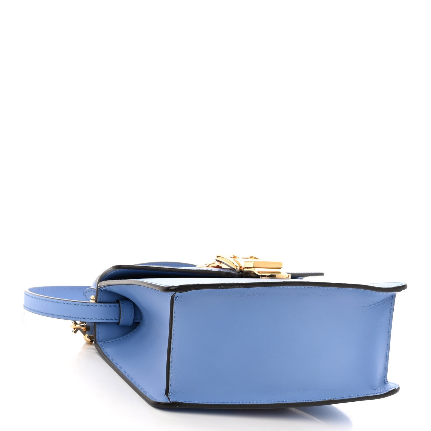 Gucci Vitello Fontanella Web Mini Sylvie Top Handle Bag Clear Sky Blue 4 of 11