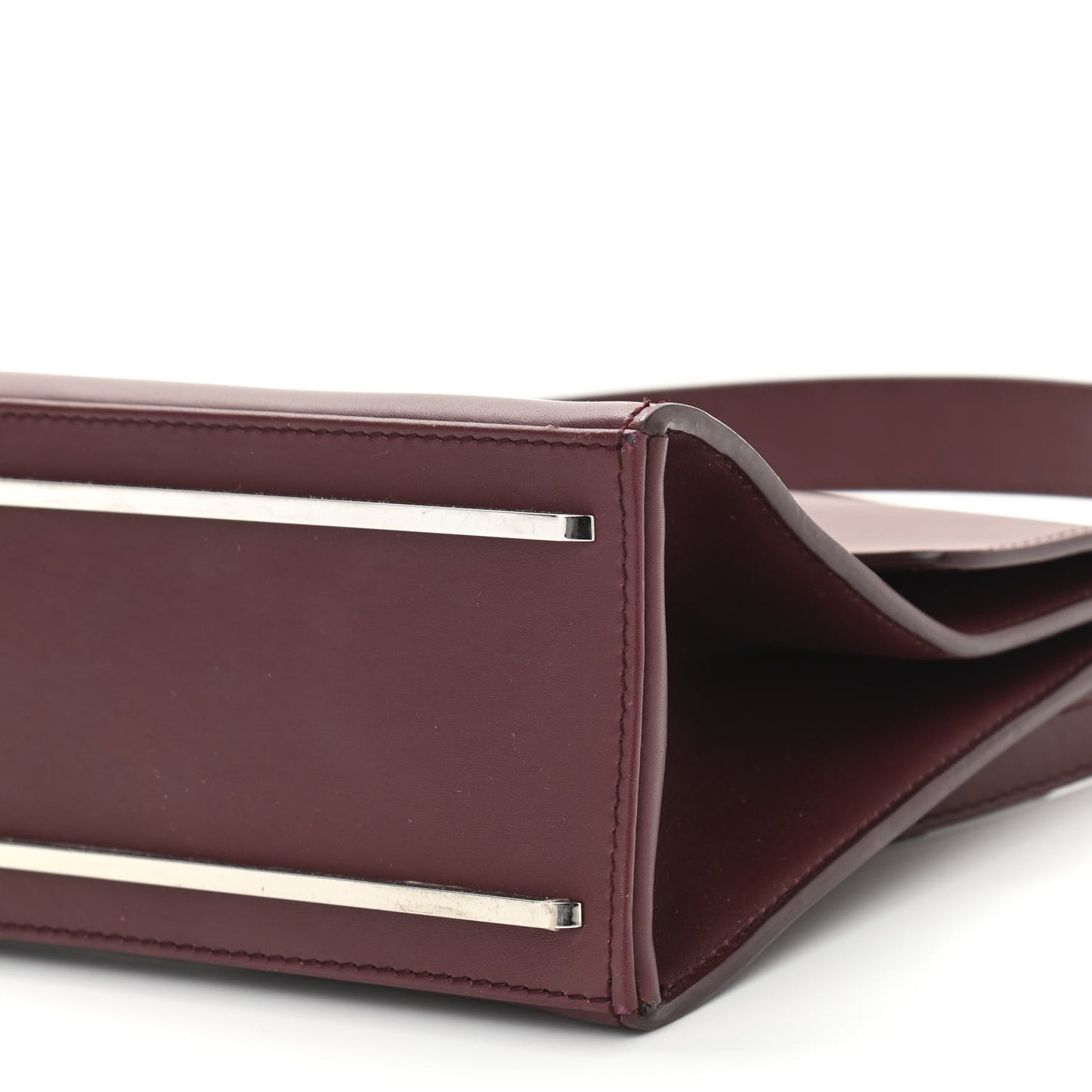 Calfskin Le Dix Cartable S Bag Aubergine