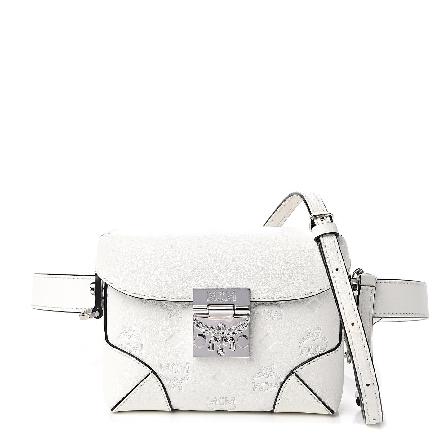 Calfskin Ottomar Monogram Soft Berlin Belt Bag White