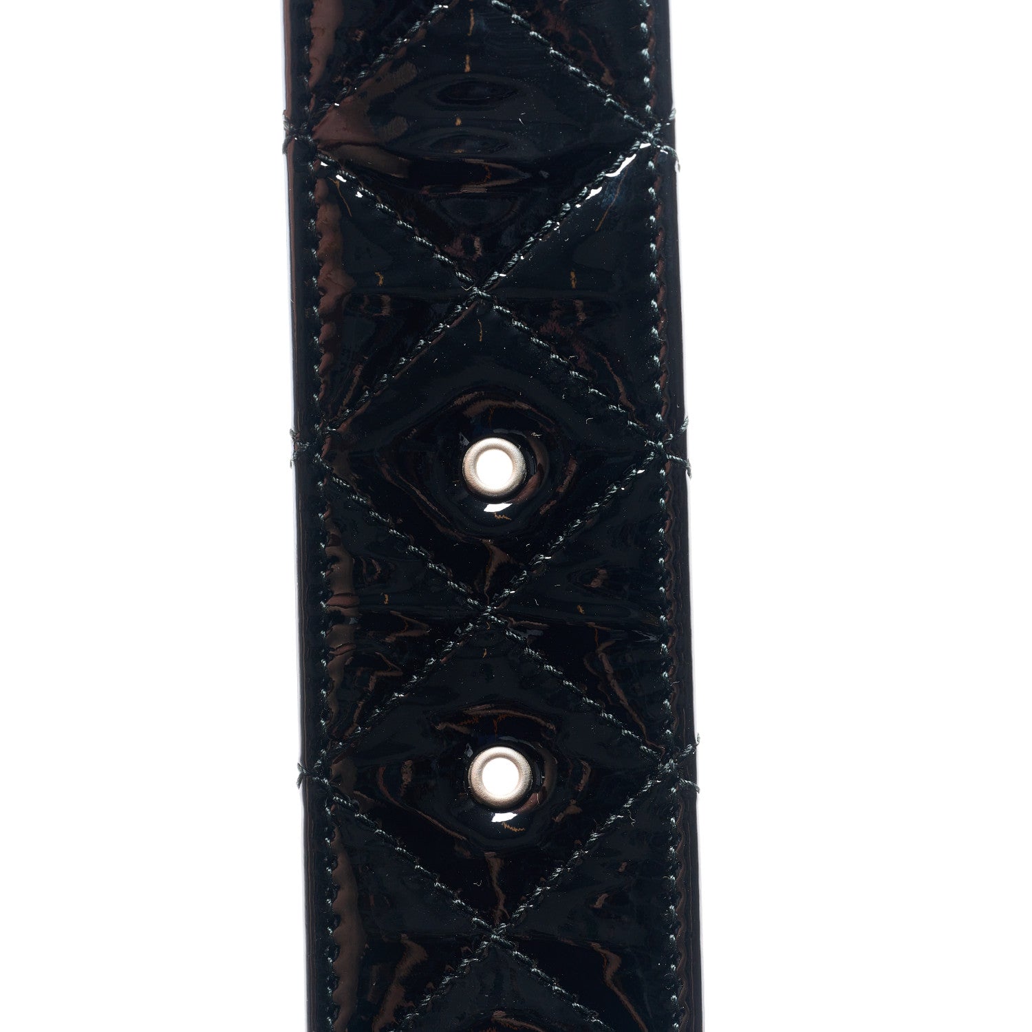 Chanel Patent Calfskin Quilted CC Belt 85 34 Black 3 of 7