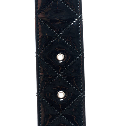 Chanel Patent Calfskin Quilted CC Belt 85 34 Black 3 of 7