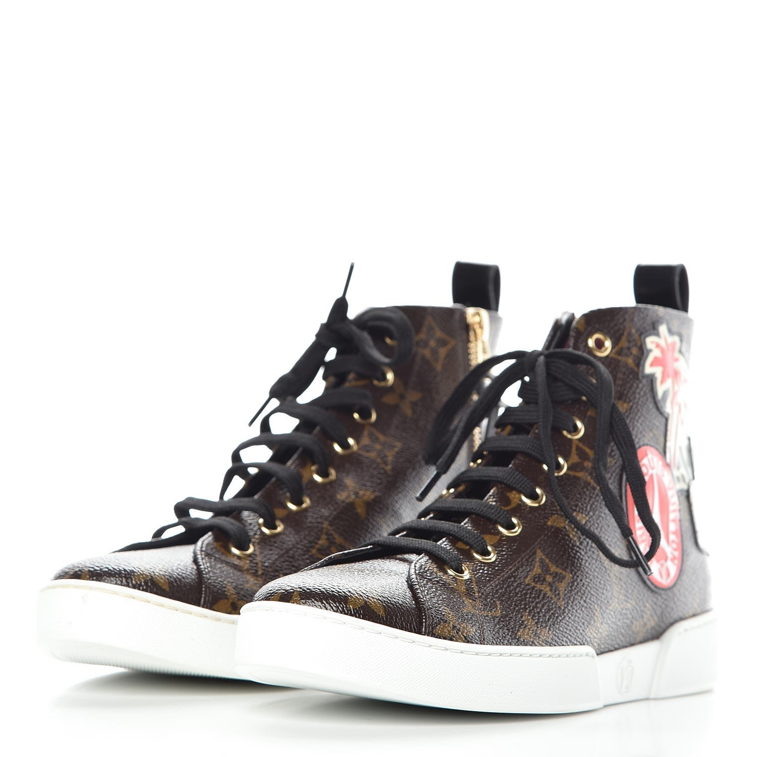 Louis Vuitton Calfskin Monogram World Tour Sneaker Boot 36 3 of 11