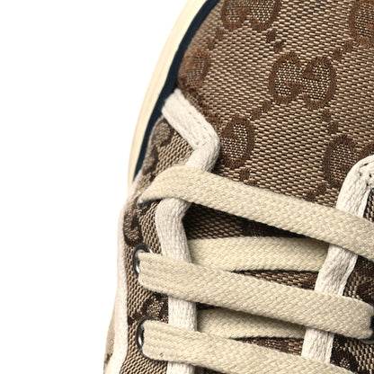 Gucci GG Monogram Web Womens 1977 Tennis Sneakers 38 Beige Ebony Mystic White 8 of 8