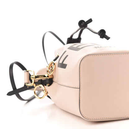 Fendi Vitello Fluffy Grace F is Fendi Logo Embossed Mini Mon Tresor Bucket Bag Rosa Quarzo Black 9 of 11