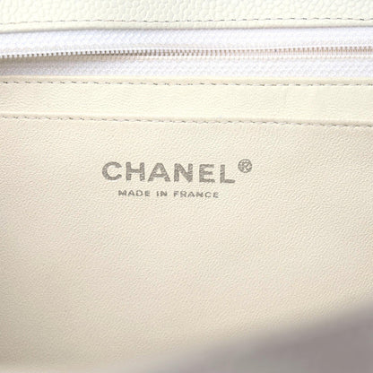 Chanel Caviar Quilted Maxi Single Flap White 8 of 22