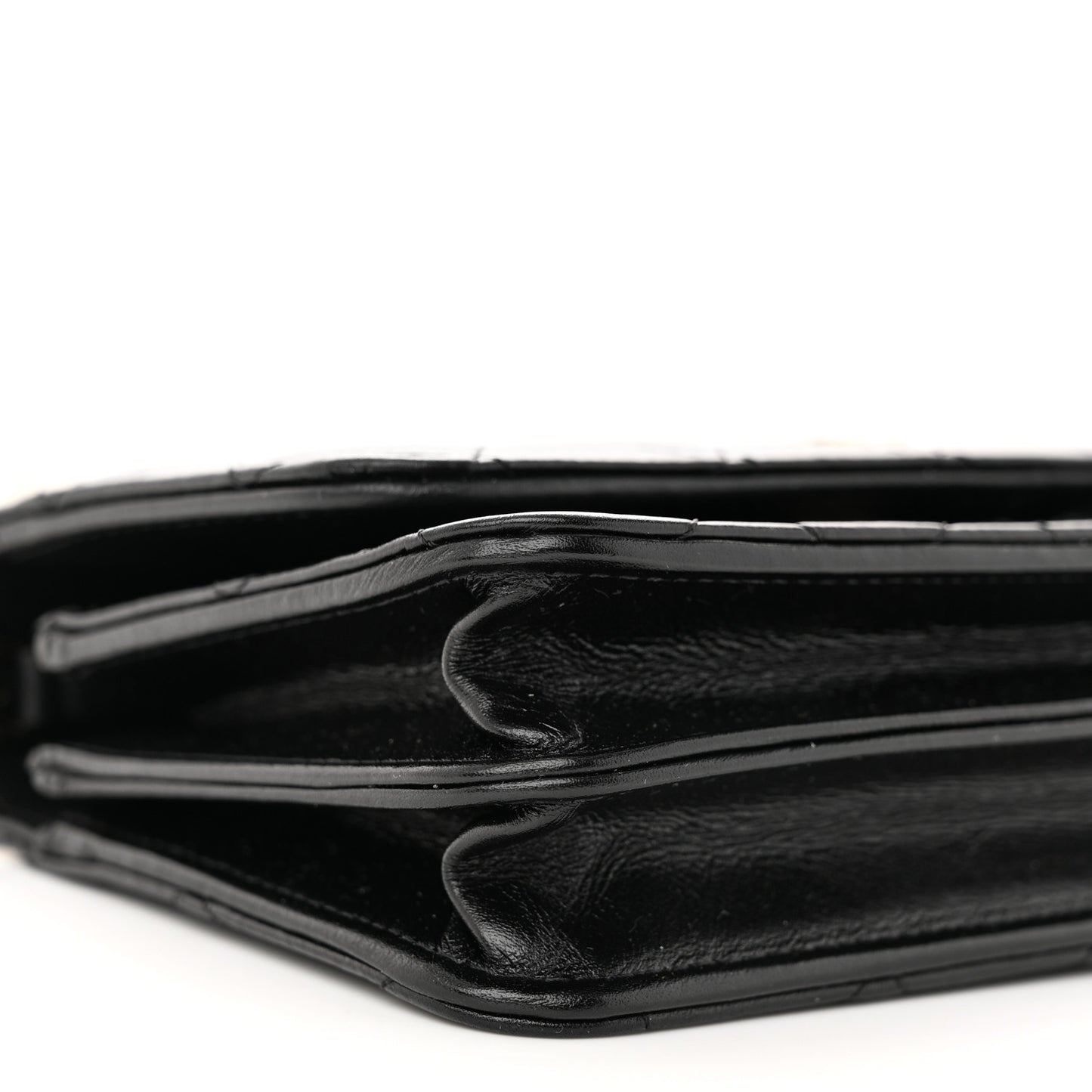 Calfskin Quilted Mini Maxi Pearls Wallet On Chain WOC Black