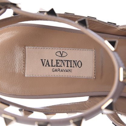Valentino Garavani Calfskin Nappa Rockstud Ankle Strap 100mm Pumps 38.5 Disco Pink Poudre 7 of 9