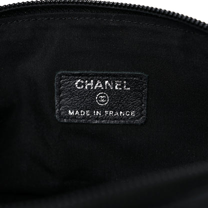 Chanel Caviar Timeless CC Cosmetic Pouch Bag Black 6 of 10