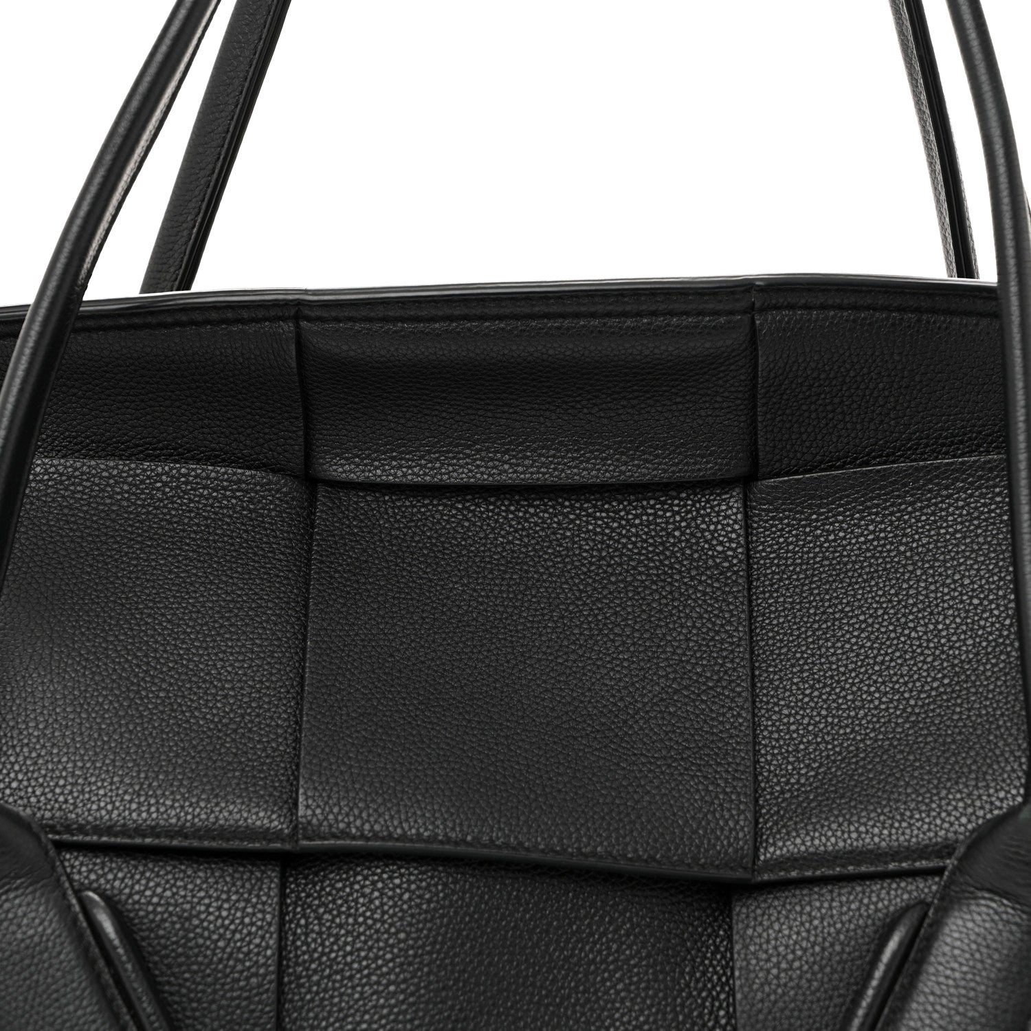 Bottega Veneta Grained Calfskin Maxi Intrecciato Medium Arco Black 8 of 13