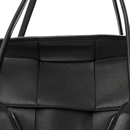 Bottega Veneta Grained Calfskin Maxi Intrecciato Medium Arco Black 8 of 13