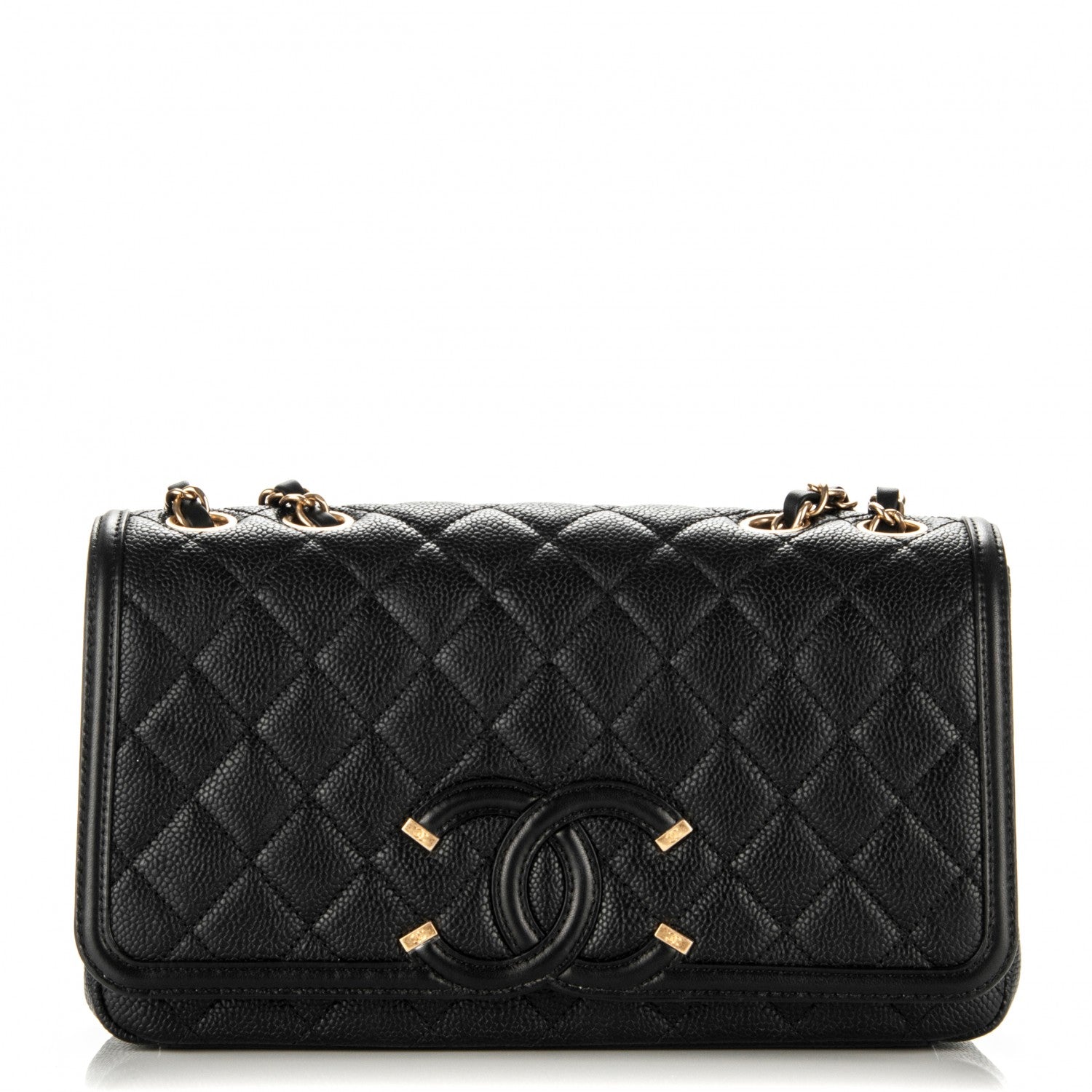 Chanel Caviar Quilted Medium CC Filigree Flap Black 1 of 7