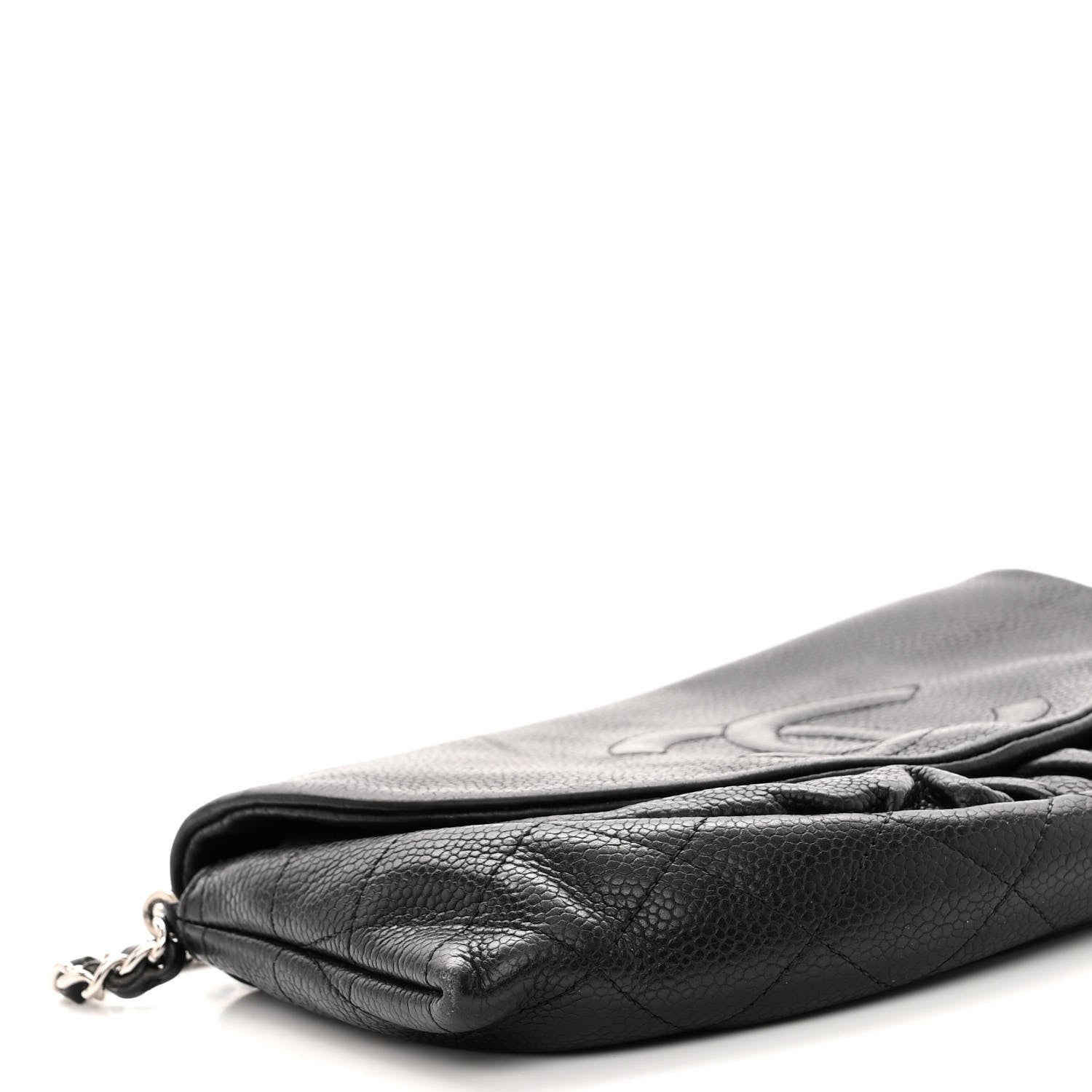 Chanel Caviar Half Moon Wallet On Chain WOC Black 9 of 12