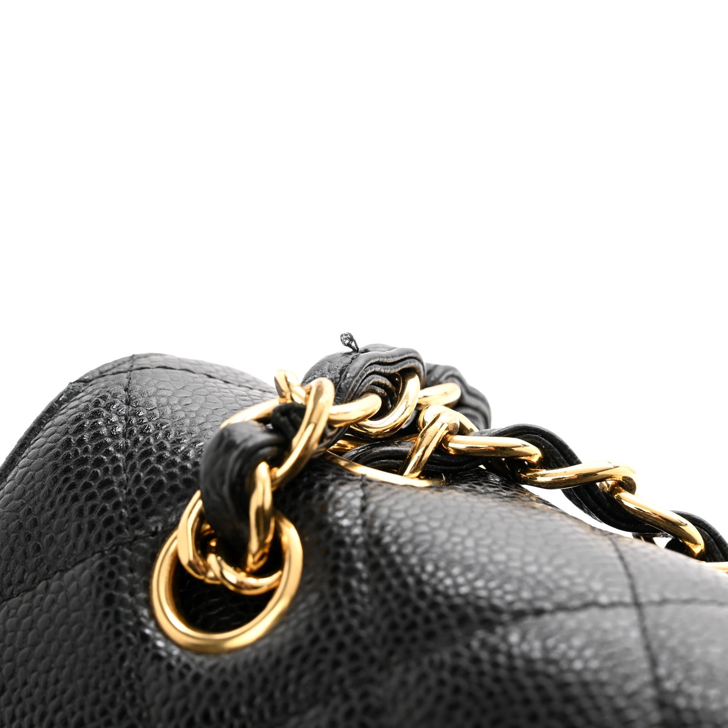 Caviar Quilted Maxi Double Flap Black