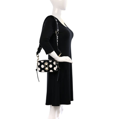 Marc Jacobs Saffiano The Dot Snapshot Camera Bag Black White 2 of 9