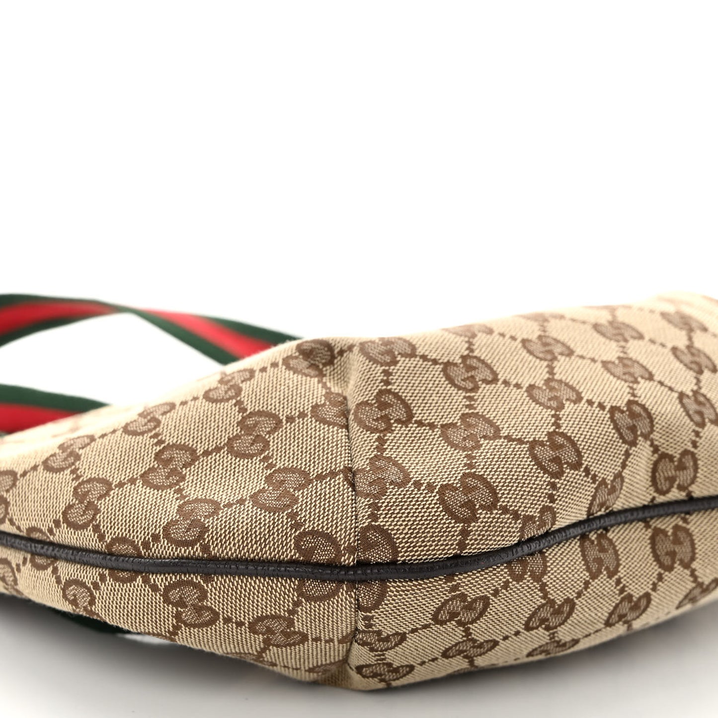 Monogram Web Sherry Line Shoulder Bag Dark Brown
