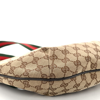 Gucci Monogram Web Sherry Line Shoulder Bag Dark Brown 9 of 10