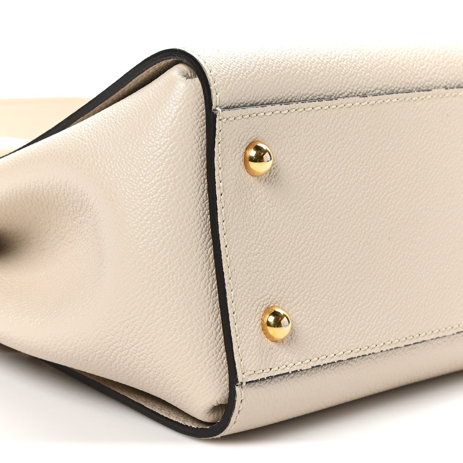 Burberry Soft Grain Calfskin Small Buckle Tote Limestone 8 of 9