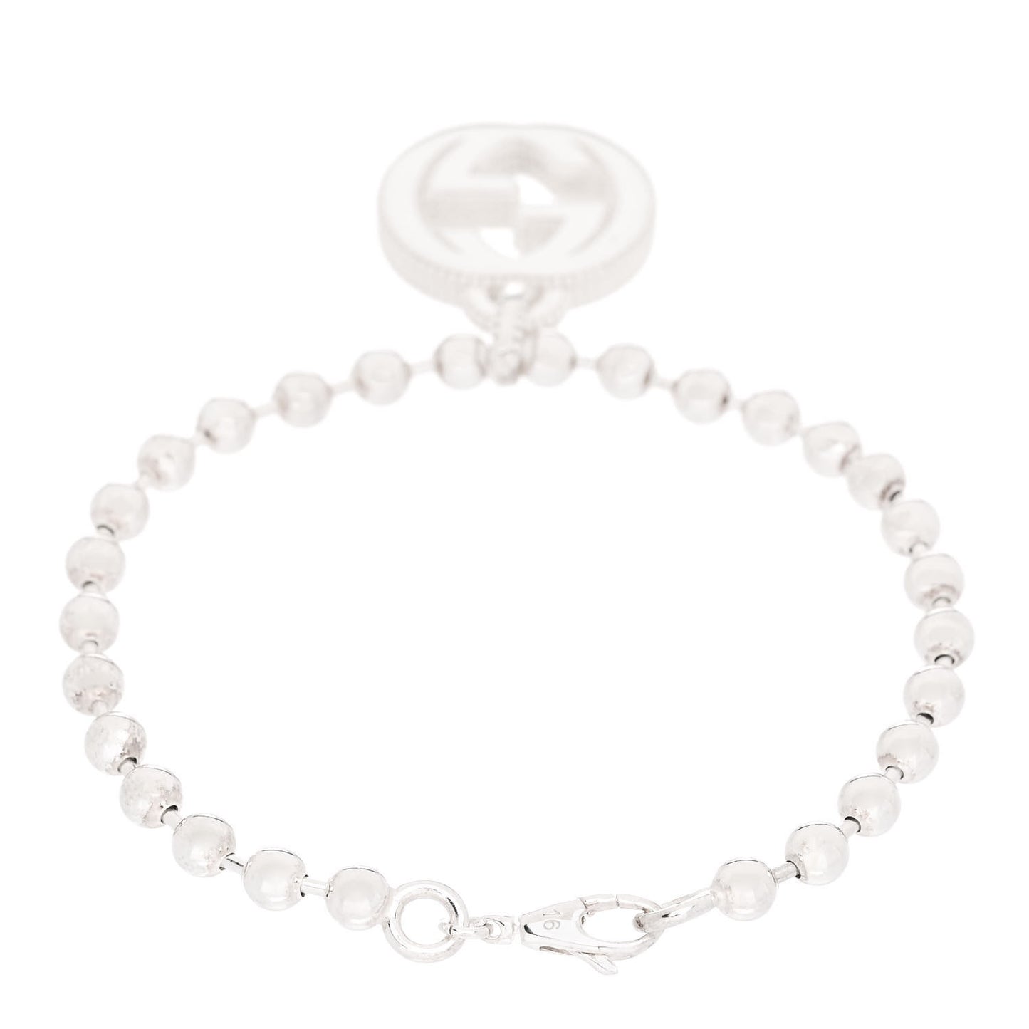 Sterling Silver Interlocking GG Bracelet