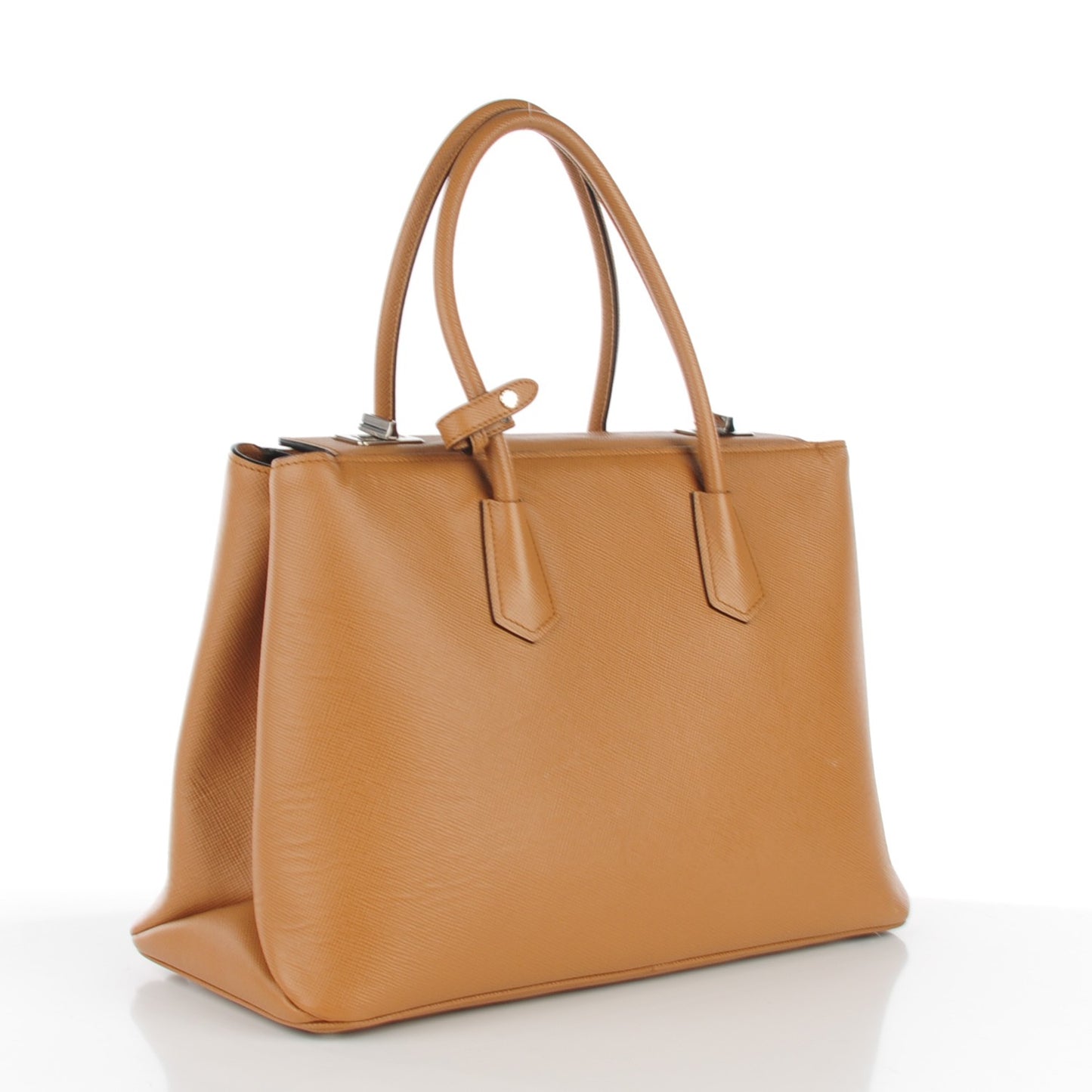 Saffiano Cuir Twin Tote Caramello