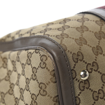 Gucci Monogram Vintage Web Medium Boston Maple Brown 9 of 14