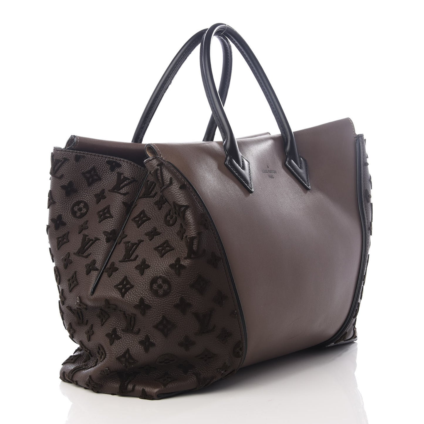 Cuir Orfevre Veau Cachemire Tote W GM Gris