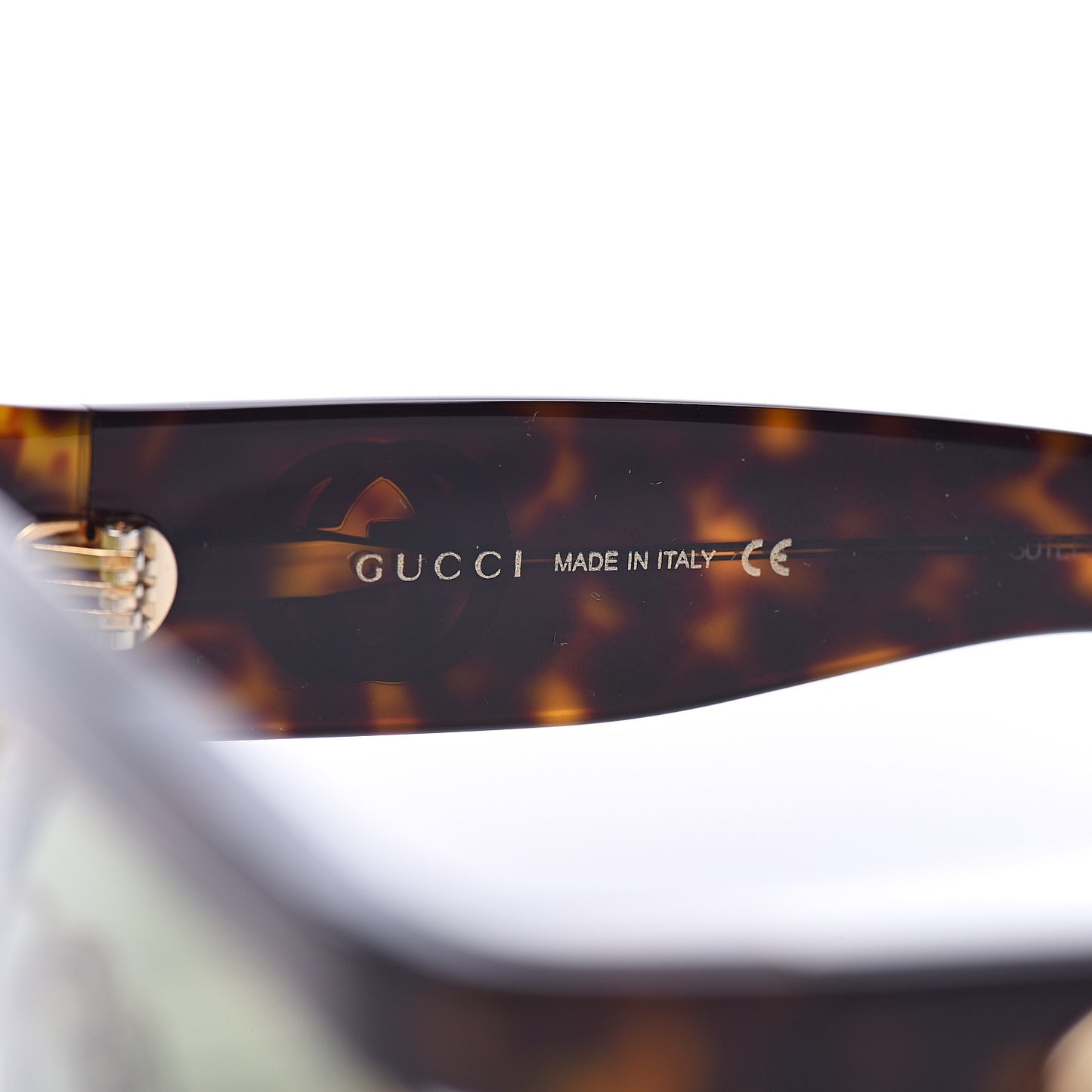 Oval Sunglasses GG0233S Tortoiseshell Gold