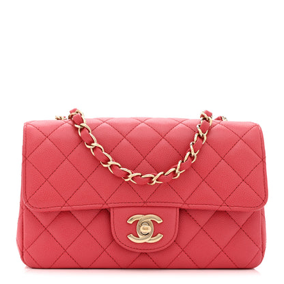 Chanel Caviar Quilted Mini Rectangular Flap Dark Pink 1 of 10