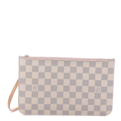 Louis Vuitton Damier Azur Neverfull MM GM Pochette Rose Ballerine 1 of 8