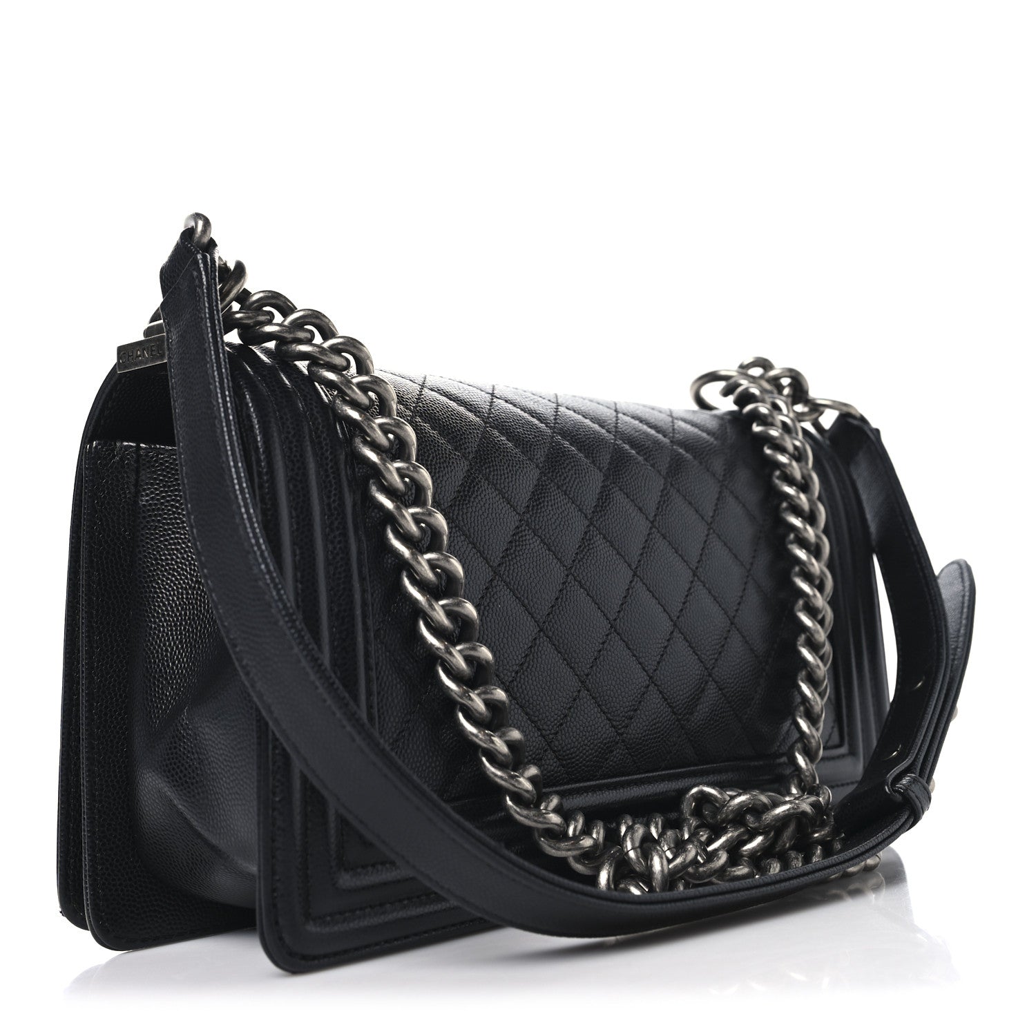Chanel Caviar Quilted Medium Boy Flap Black 3 of 10